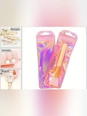 Iridescent Pink Pouches Qty 20